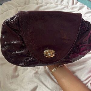 Elegant Burgundy Leather Clutch
